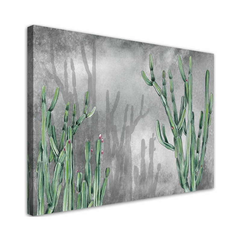 Modern wall art painting on canvas - Large desert cactus | FEEBY
