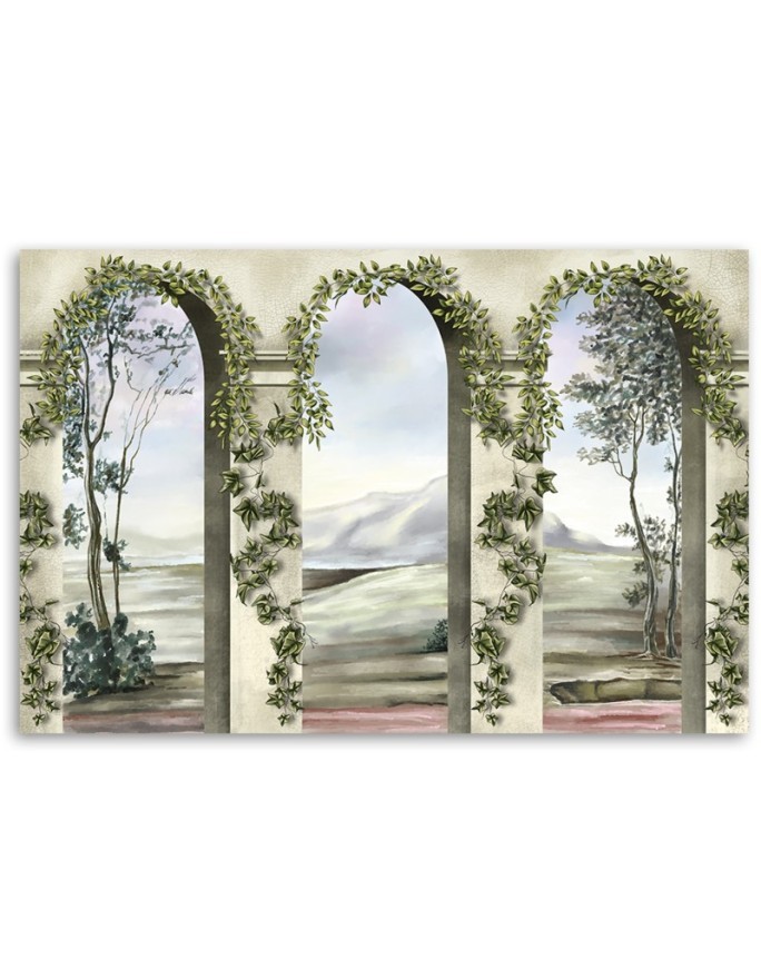 Canvas prints modern for living room - Columns and arches with ivy | FEEBY