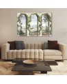 Canvas prints modern for living room - Columns and arches with ivy | FEEBY