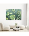 Modern Canvas painting for living room - Monstera leaves | FEEBY