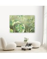 Wall art painting for the office - Monstera leaves | FEEBY