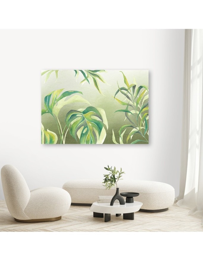 Canvas prints for modern living room - Monstera leaves | FEEBY