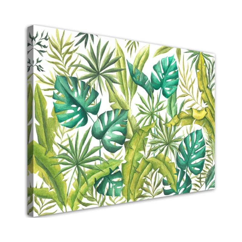 Exotic canvas painting - Monstera leaves | FEEBY