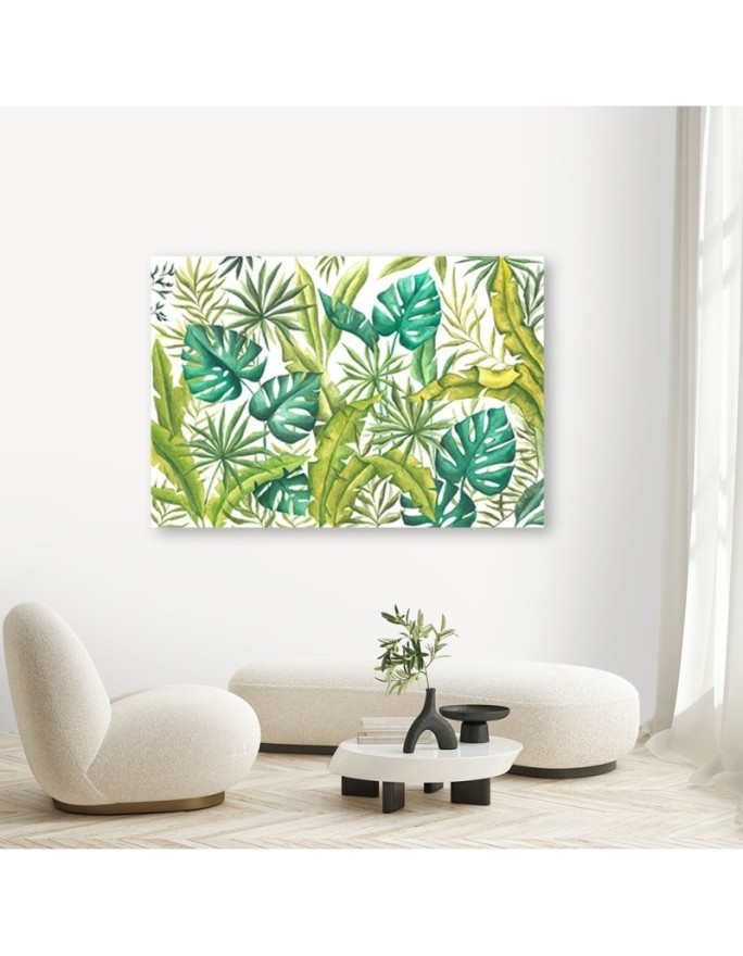 Exotic canvas painting - Monstera leaves | FEEBY