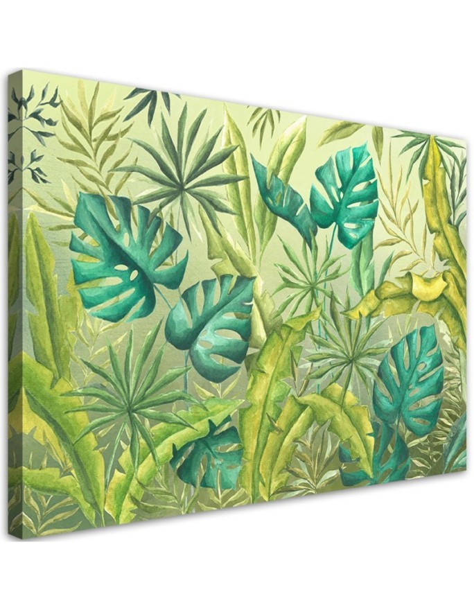 Print Canvas prints for the study - Monstera leaves | FEEBY