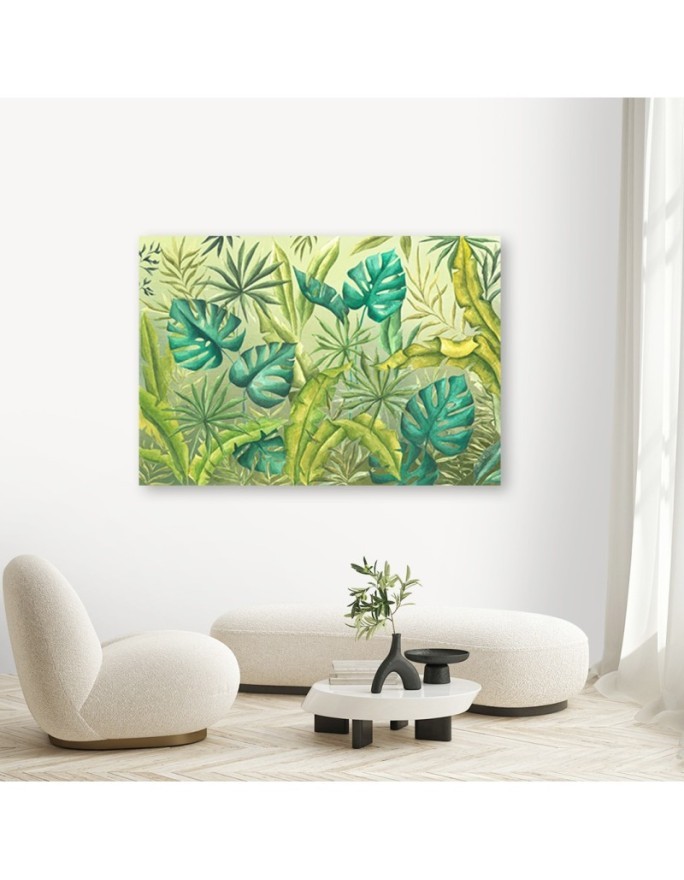 Print Canvas prints for the study - Monstera leaves | FEEBY