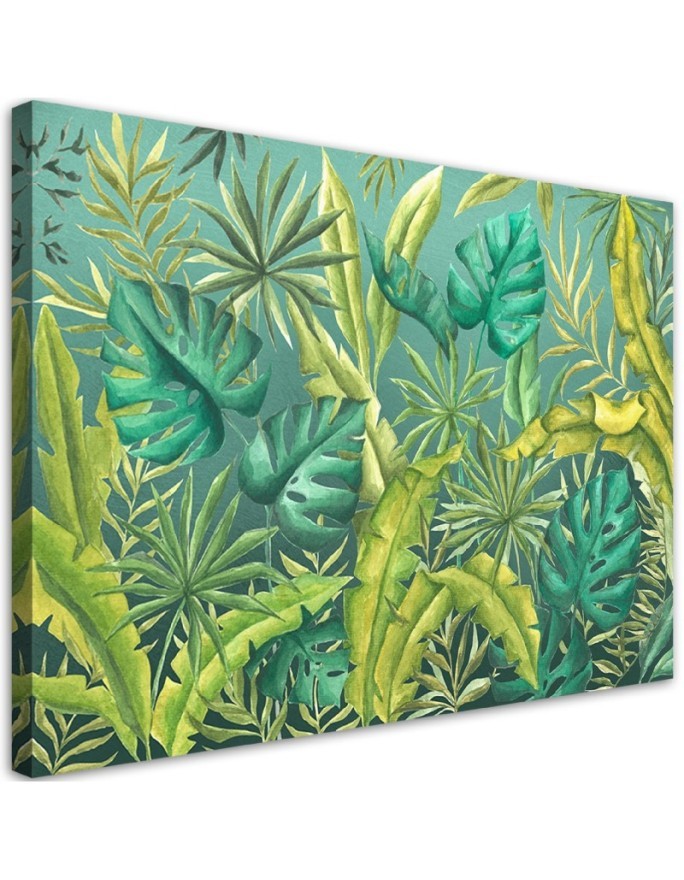 Wall art painting for bedroom modern - Monstera leaves | FEEBY