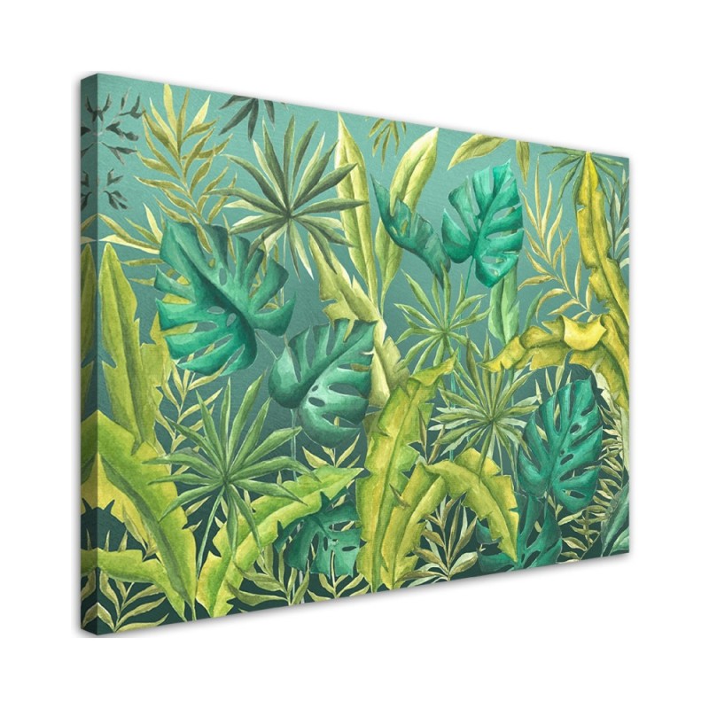 Wall art painting for bedroom modern - Monstera leaves | FEEBY