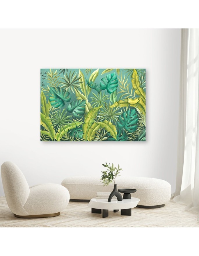 Wall art painting for bedroom modern - Monstera leaves | FEEBY