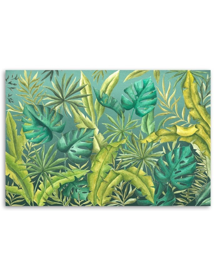 Wall art painting for bedroom modern - Monstera leaves | FEEBY