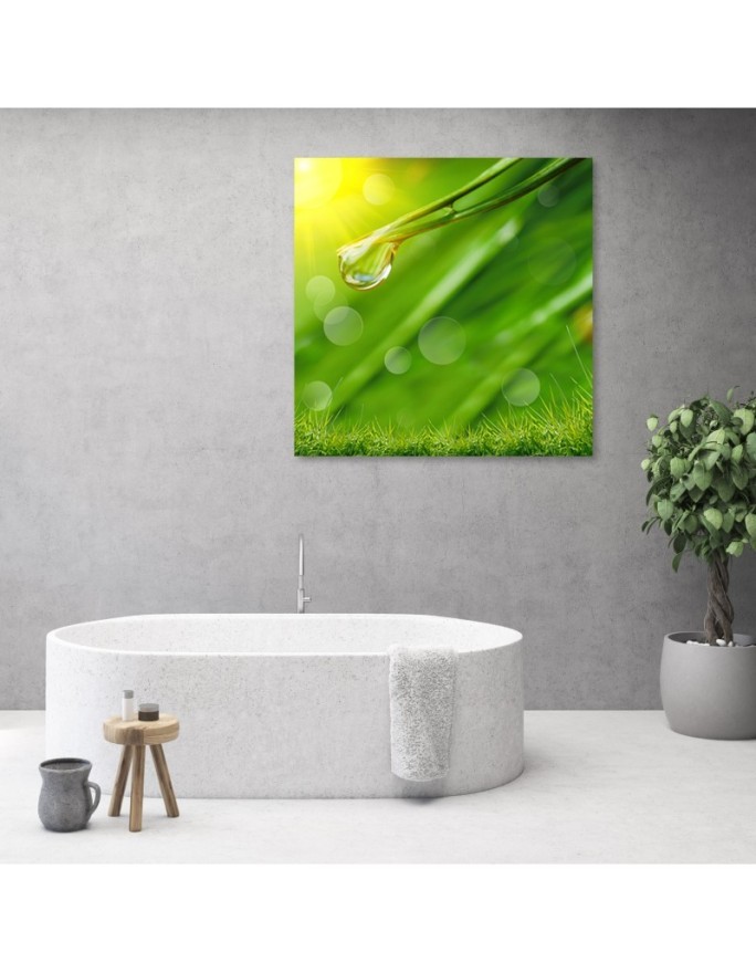 Wall art painting for study modern - Rosa on grass | FEEBY
