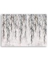 Fashionable wall art painting - Tropical plants in grey on concrete | FEEBY