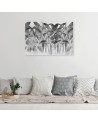 Modern wall painting - Grey banana leaves | FEEBY