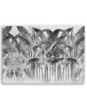 Modern wall painting - Grey banana leaves | FEEBY