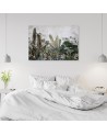 Canvas print - Exotic tropical leaves on concrete | FEEBY