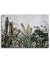 Canvas print - Exotic tropical leaves on concrete | FEEBY