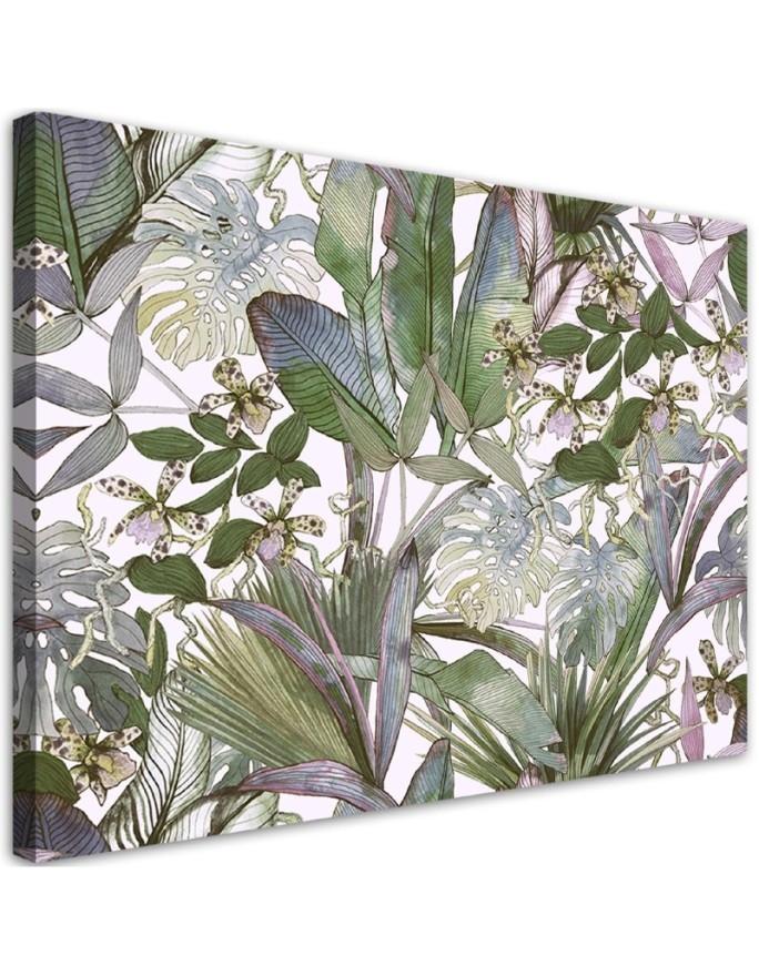 Canvas painting - Tropical monstera leaves | FEEBY