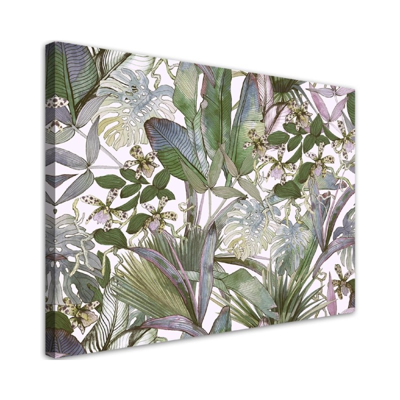 Canvas painting - Tropical monstera leaves | FEEBY