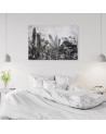 Wall art painting - Palm leaves on concrete background black and white | FEEBY