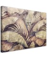 Modern wall art painting - Palm tree leaves jungle on imitation concrete | FEEBY
