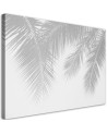 Wall art painting for office - Grey palm leaves | FEEBY