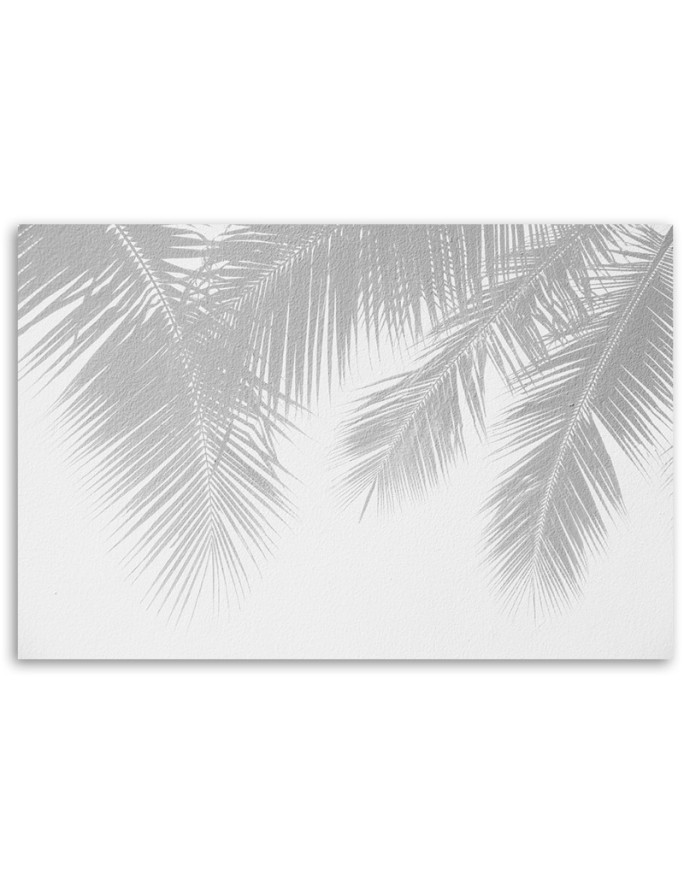 Wall art painting for office - Grey palm leaves | FEEBY