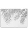Wall art painting for office - Grey palm leaves | FEEBY