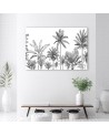 Canvas prints for youth room - Black and white palm trees | FEEBY