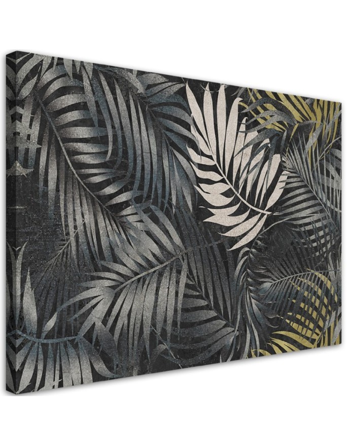 Exotic plants Canvas prints - Dark tropical leaves nature | FEEBY