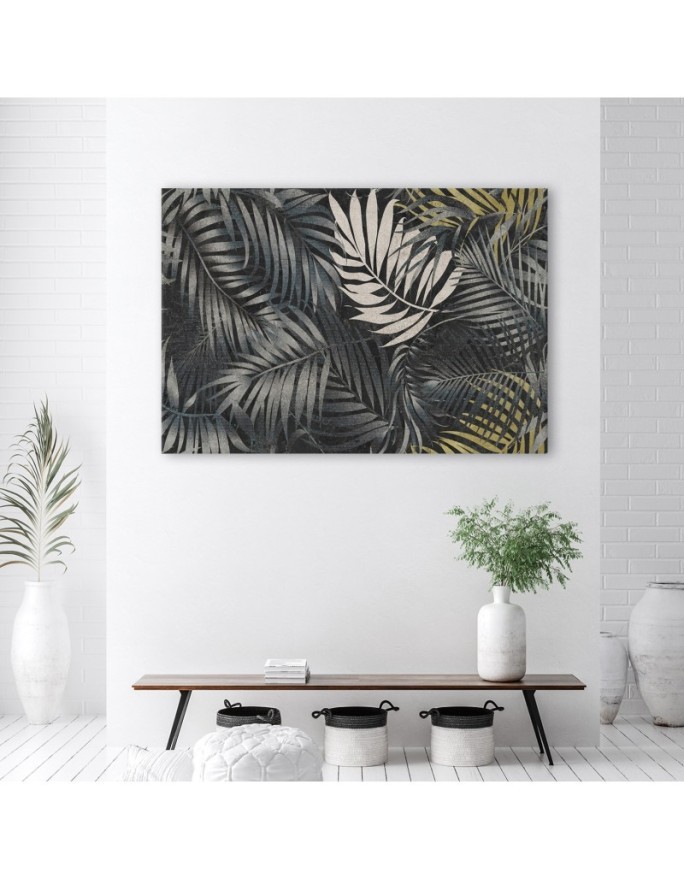 Exotic plants Canvas prints - Dark tropical leaves nature | FEEBY