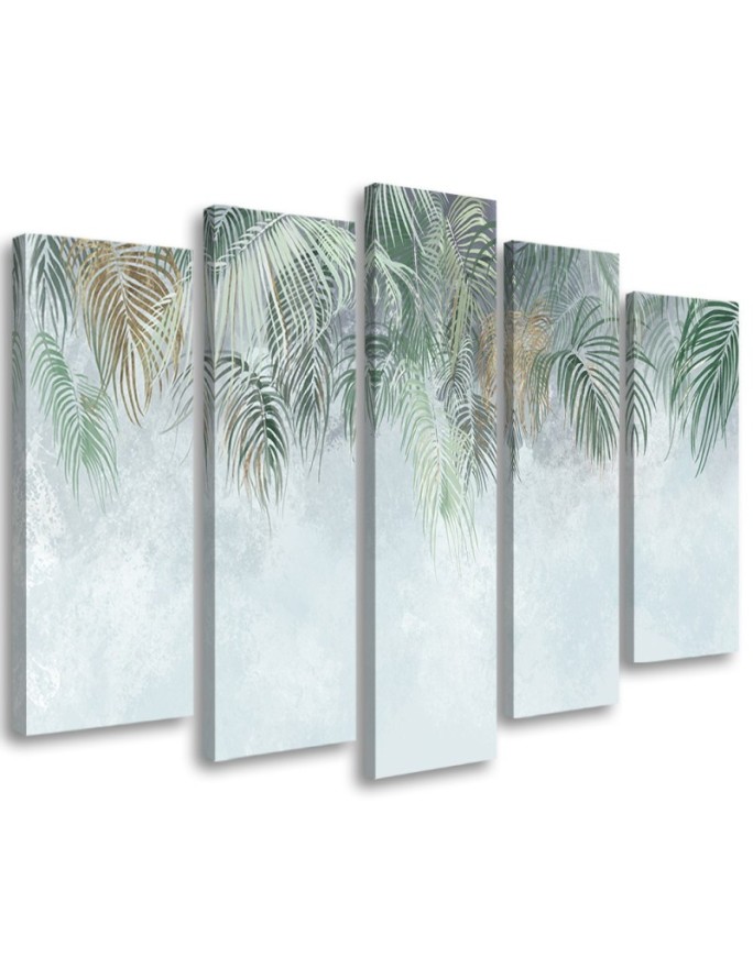 Canvas print 5 Piece Palm...