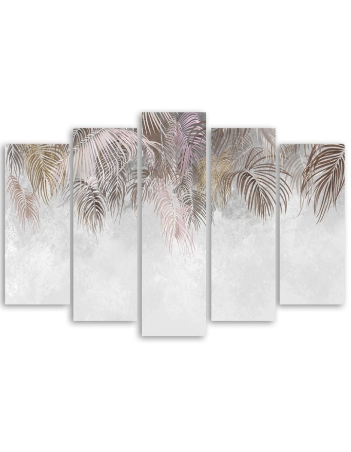 Multipart painting for bedroom - Palm leaves | FEEBY