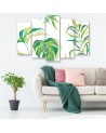 Five-piece painting for bedroom - Monstera leaves | FEEBY
