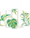 Five-piece painting for bedroom - Monstera leaves | FEEBY