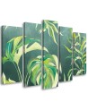 Multipart painting for living room - Monstera leaves | FEEBY