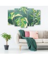 Multipart painting for living room - Monstera leaves | FEEBY