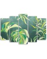 Multipart painting for living room - Monstera leaves | FEEBY