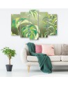 Five-part canvas print - Monstera leaves | FEEBY