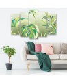 Five part wall painting - Monstera leaves | FEEBY