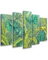 Fashionable five-panel painting - Monstera leaves | FEEBY