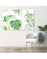 Five-part painting for the study - Monstera leaves | FEEBY
