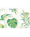 Five-part painting for the study - Monstera leaves | FEEBY