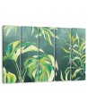 Modern five-panel Canvas painting - Monstera leaves | FEEBY