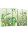 Five-piece canvas print for living room - Monstera leaves | FEEBY