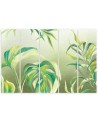 Five-piece canvas print for living room - Monstera leaves | FEEBY