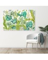 Multipart canvas print for living room - Monstera leaves | FEEBY