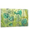 Canvas painting for bedroom - Monstera leaves | FEEBY