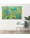 Five-piece canvas painting - Monstera leaves | FEEBY