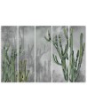 Five-piece canvas painting - Large desert cactus | FEEBY