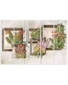 Five-part canvas painting - Square boxes shelves with flowers | FEEBY